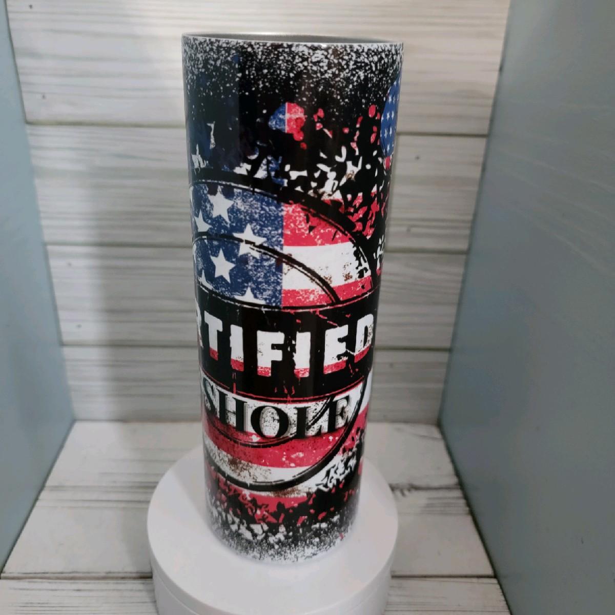 Certified Ahole American Flag Sublimation tumbler drinkware Stainless Insulation Steel