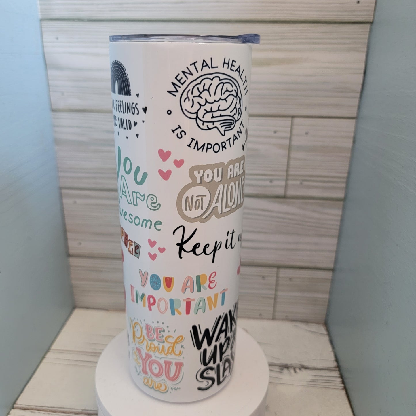 20 oz Motivational Mental Health Matters Sublimation Tumbler Drinkware Stainless Steel