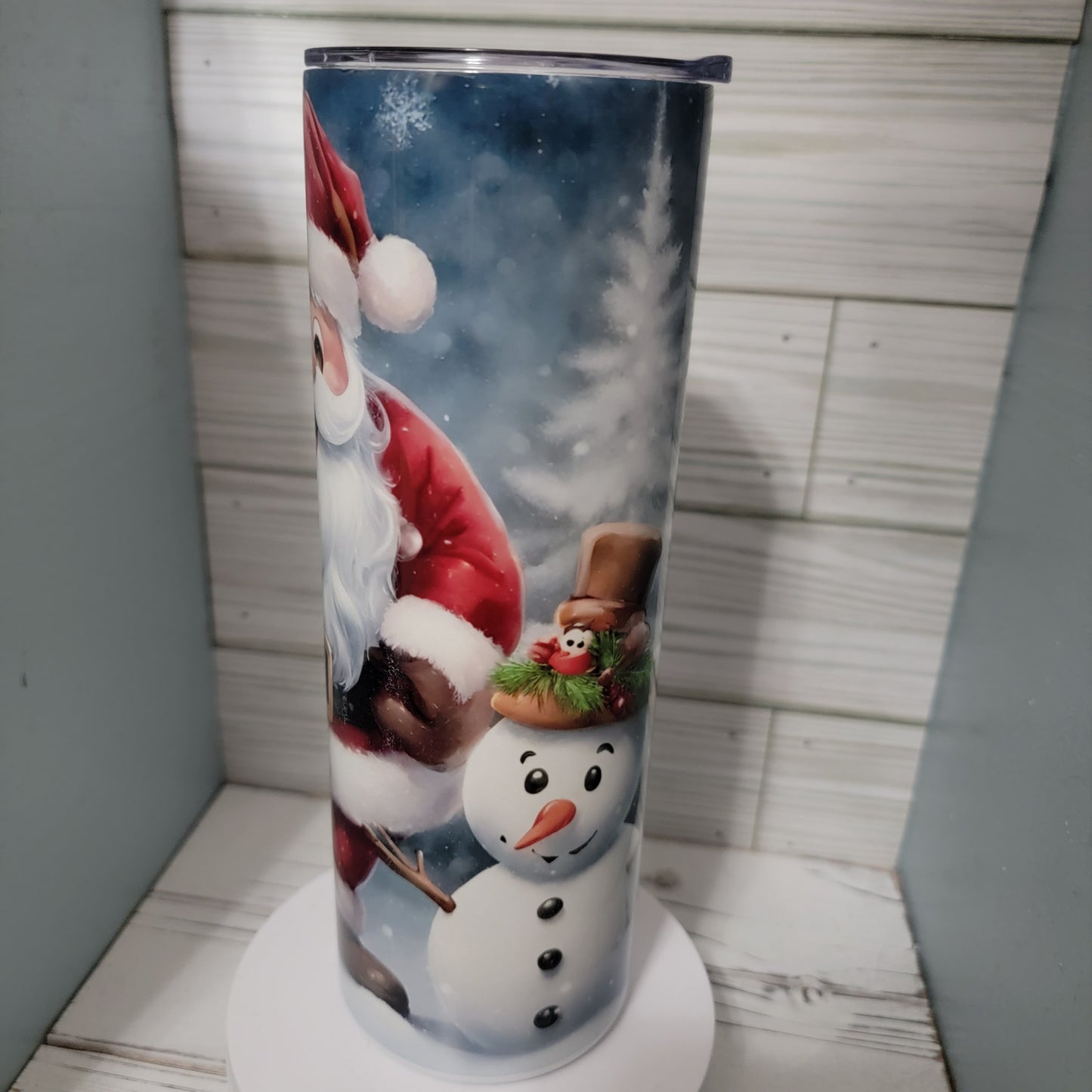 20 oz Christmas Santa Snowman and Reindeer Snow Christmas Tree Sublimation tumbler Drinkware Stainless steel Bottles