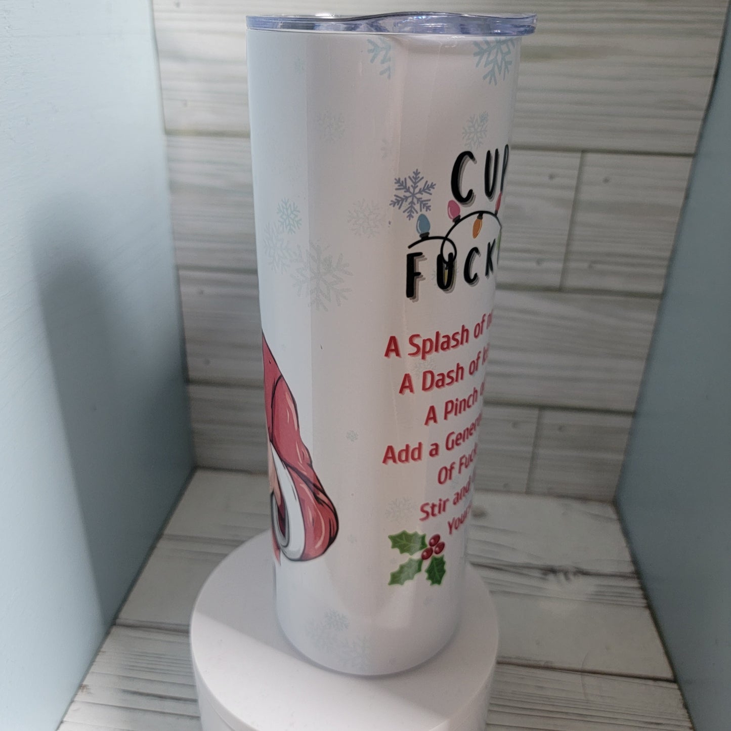 Cup of Fuckoffee Santa Christmas sublimation Tumbler drinkware Coffee Stainless Steel