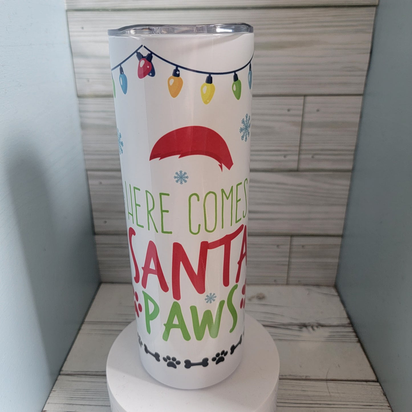 20 Oz Dog Lover Dog Mom Christmas Theme Tumbler