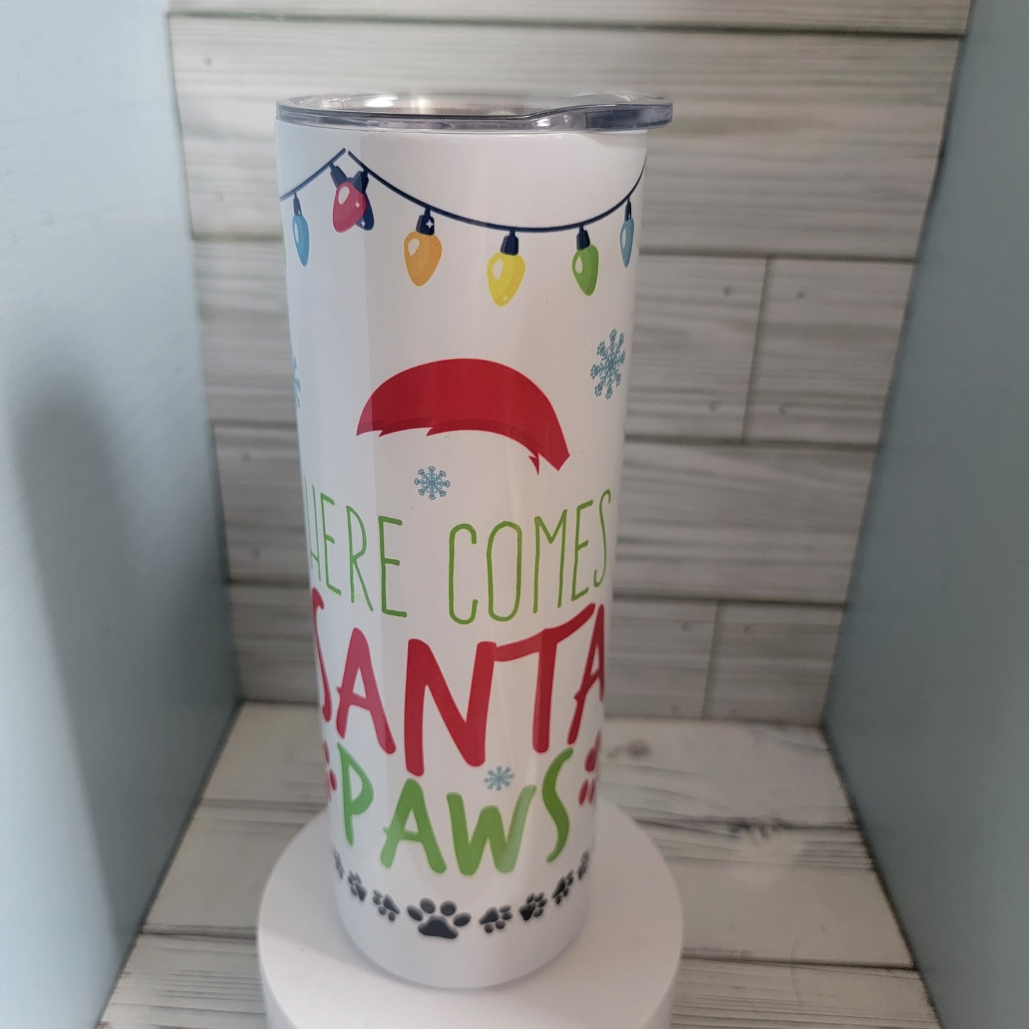 20 Oz Cat Lover Cat Mom Christmas Theme Tumbler