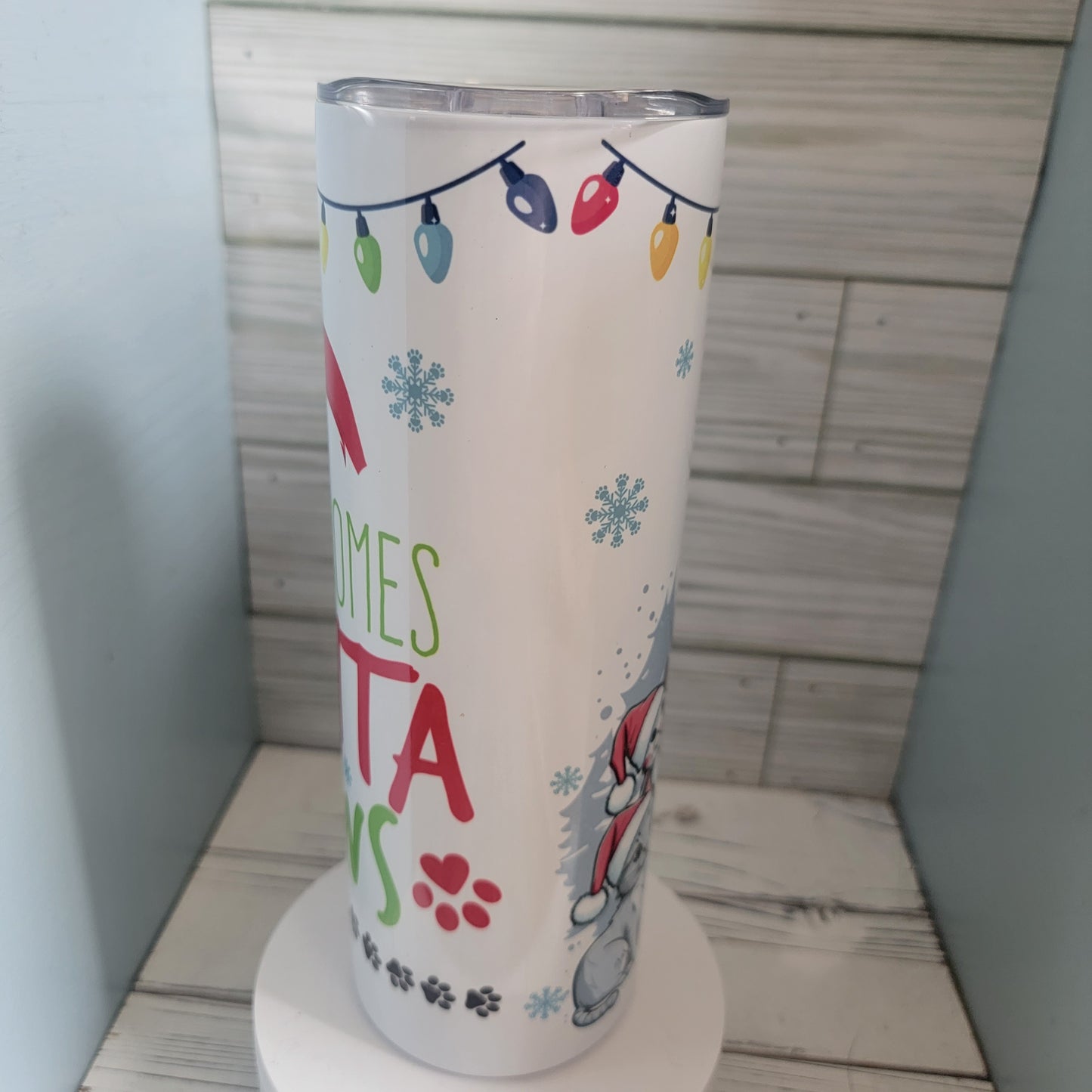 20 Oz Cat Lover Cat Mom Christmas Theme Tumbler