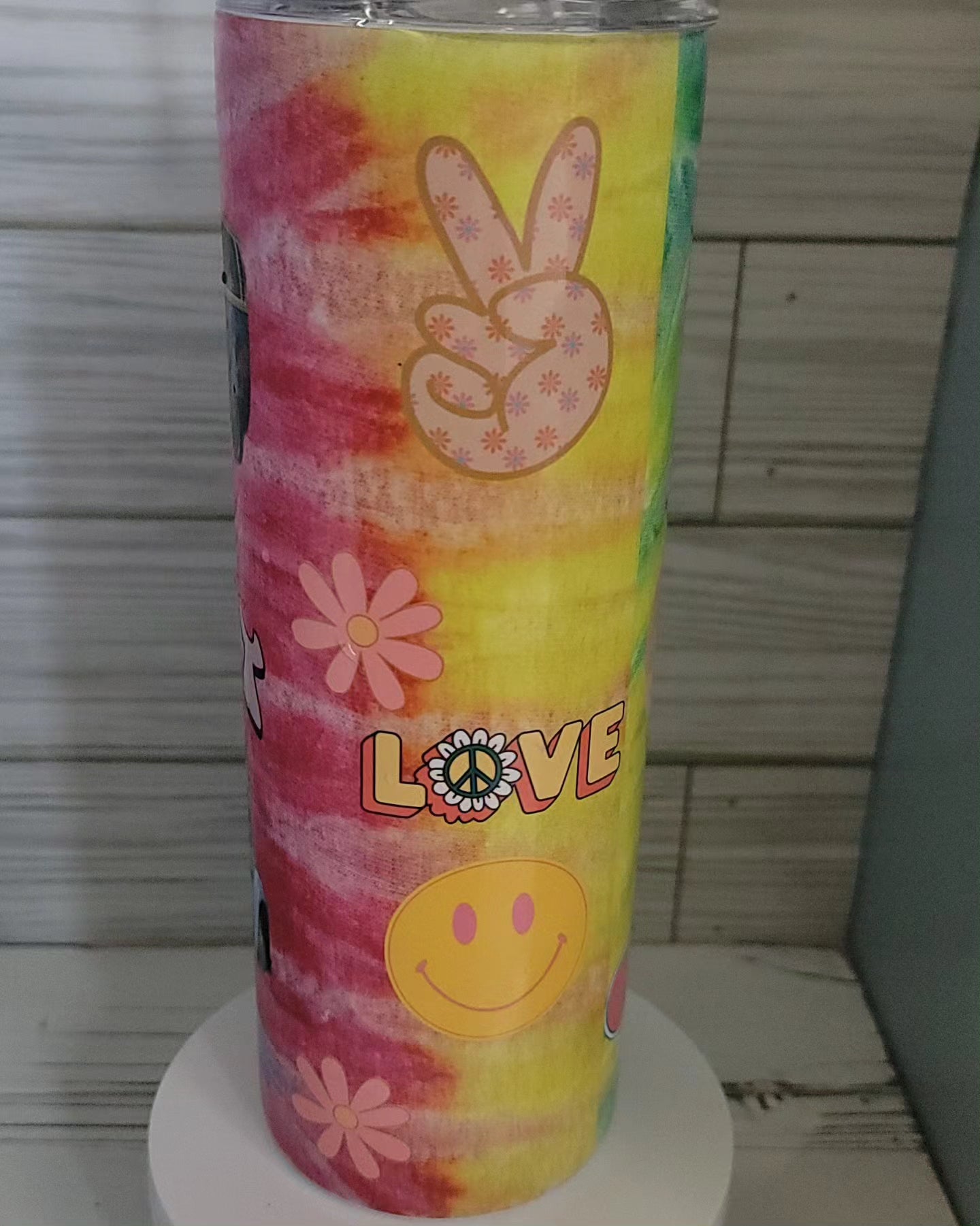 20 oz Hippie. Peace. Love. Volkswagen Theme Tumbler