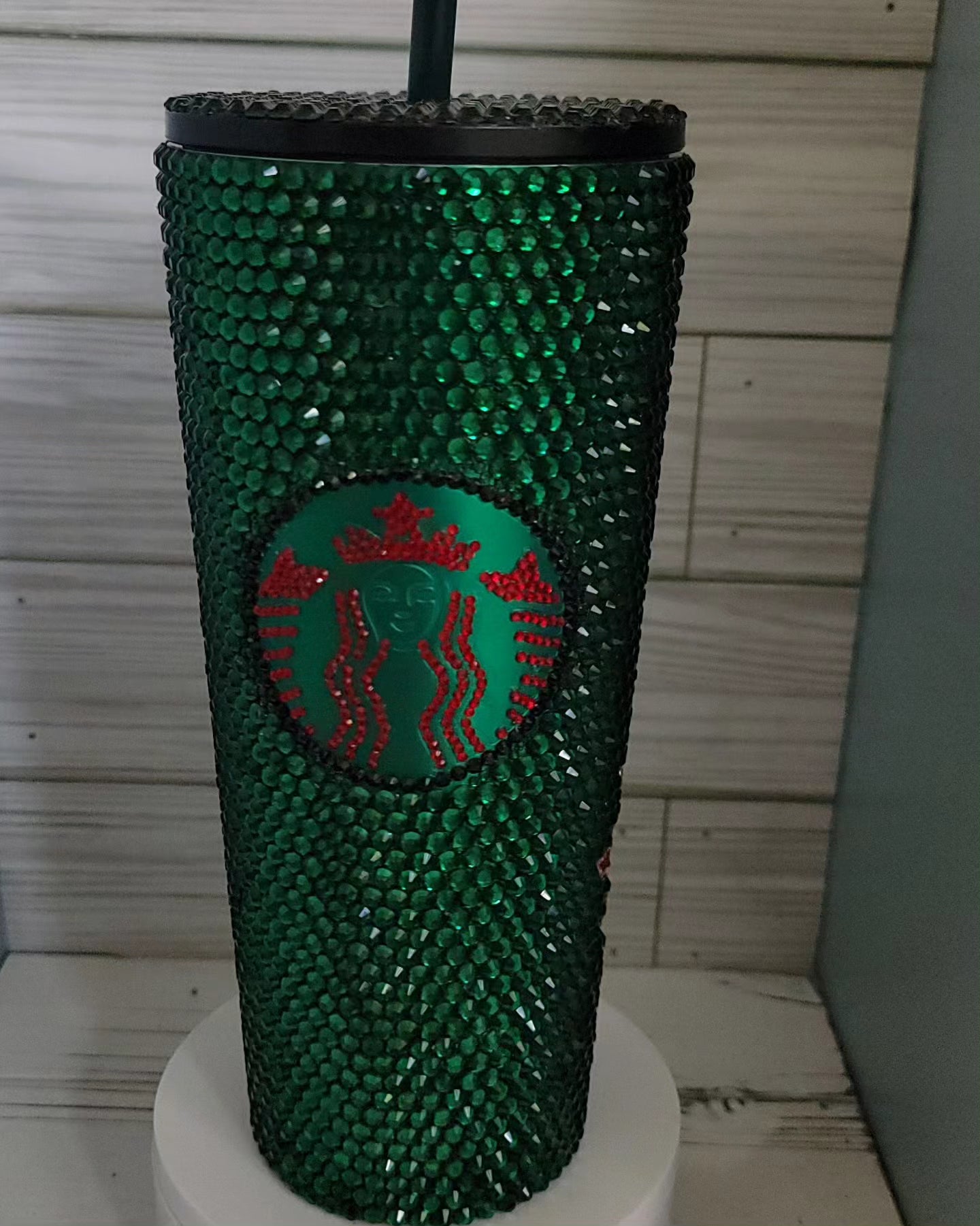 24 oz Starbucks Rhinestone Sunflower  Theme Tumbler