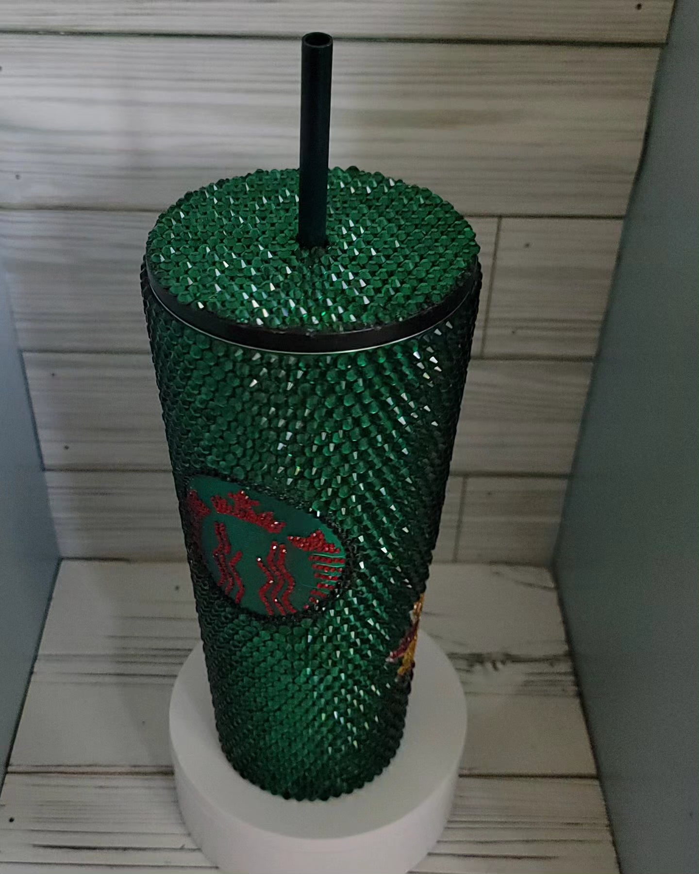 24 oz Starbucks Rhinestone Sunflower  Theme Tumbler