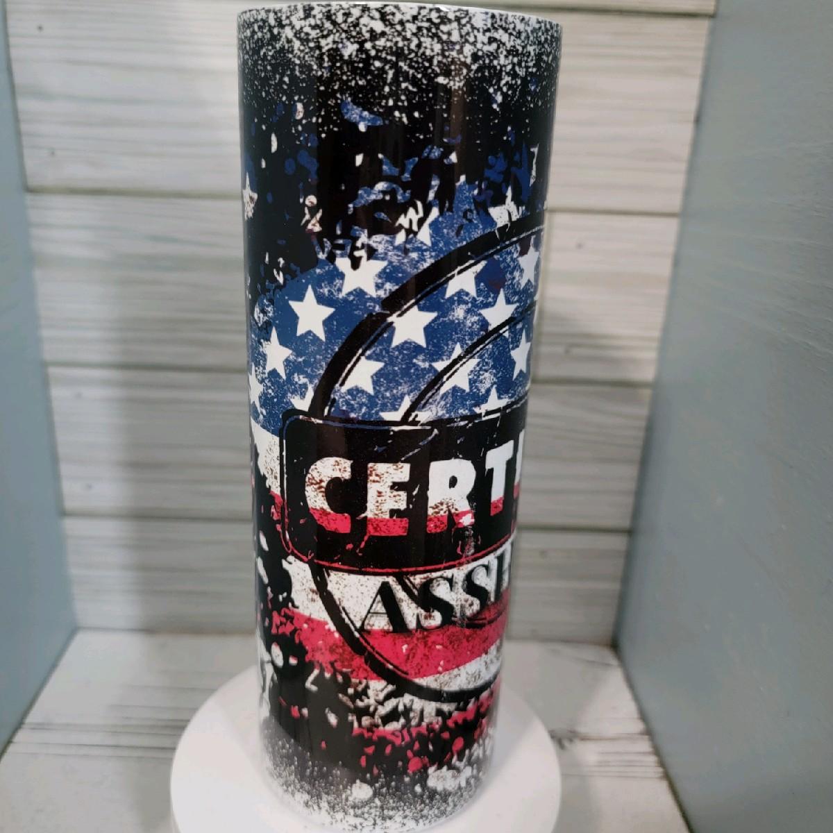 Certified Ahole American Flag Sublimation tumbler drinkware Stainless Insulation Steel