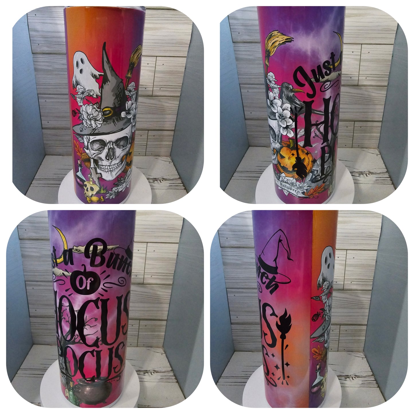 Halloween Spooky sublimation tumblers Ghostface, Michael Myers, pennywise, beetlejuice, jigsaw, chucky, hocus pocus