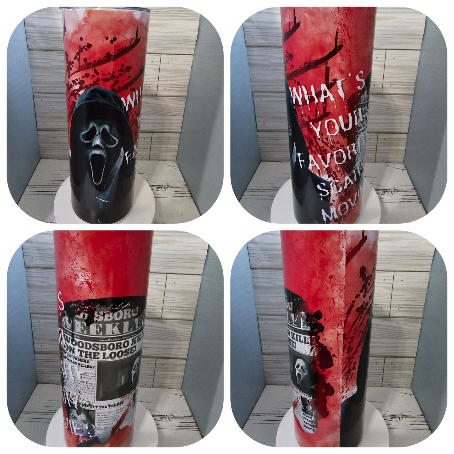 Halloween Spooky sublimation tumblers Ghostface, Michael Myers, pennywise, beetlejuice, jigsaw, chucky, hocus pocus